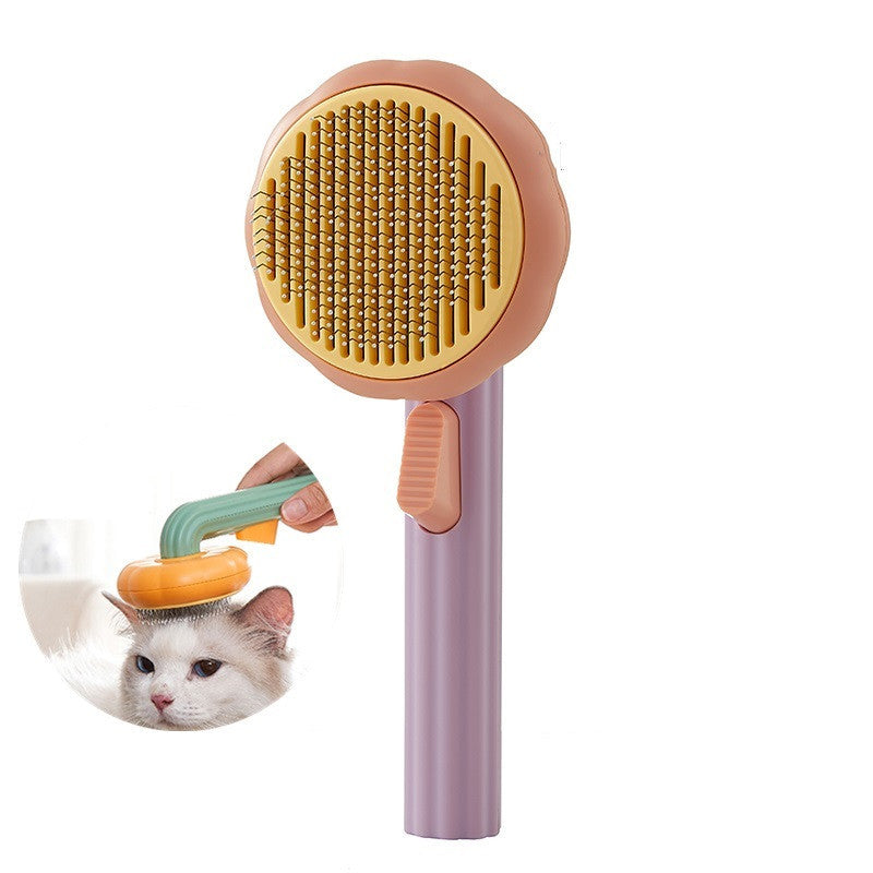 Hand-held Self-Cleaning Pet Cat Brush