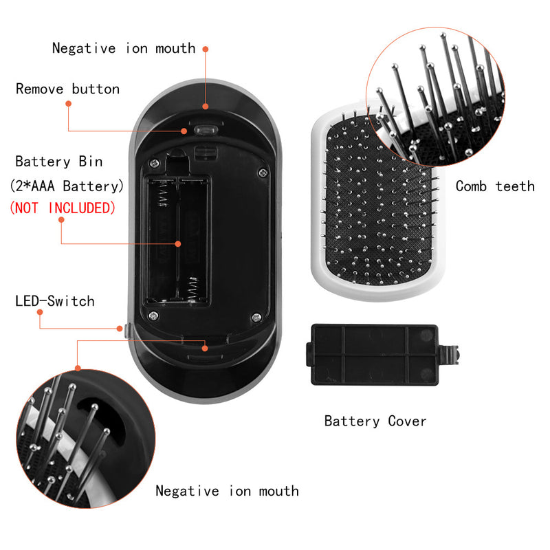 Negative ion straight hair comb