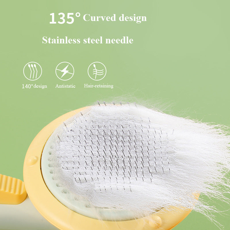 Hand-held Self-Cleaning Pet Cat Brush