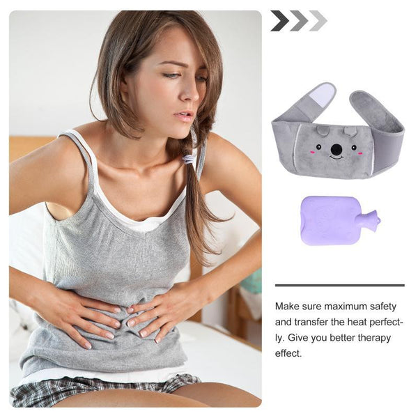 Hot Water Bottle with Plush Waist Cover Set