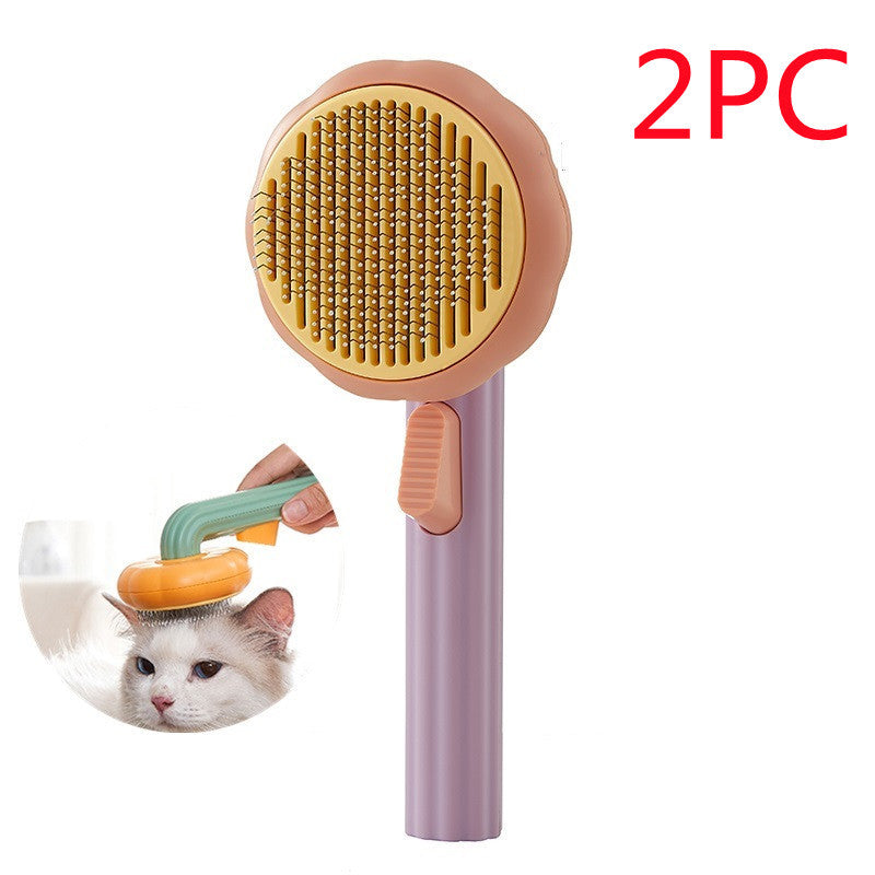 Hand-held Self-Cleaning Pet Cat Brush